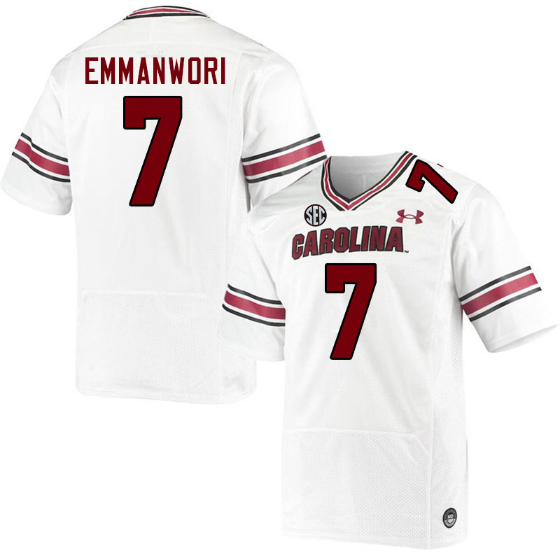 Men #7 Nick Emmanwori South Carolina Gamecocks College Football Jerseys Stitched-White